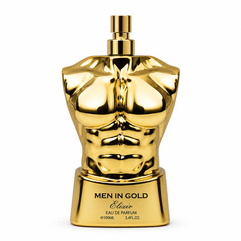 AROMA Men in Gold Fragrance Family Amber Fougere Perfume