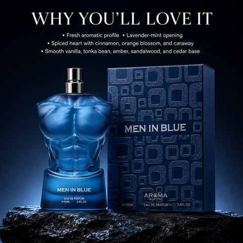 AROMA MEN IN BLUE Fragrance Family Amber Fougere Perfume