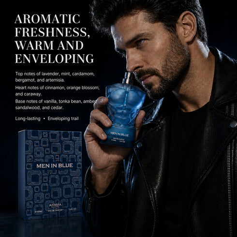 AROMA MEN IN BLUE Fragrance Family Amber Fougere Perfume