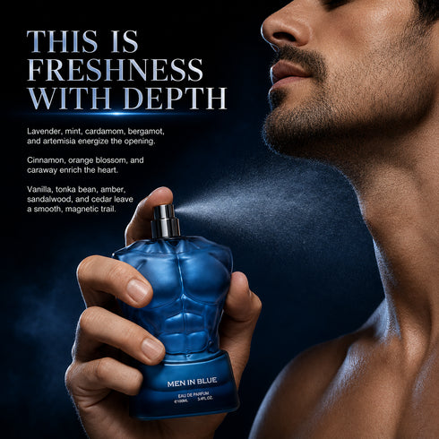 AROMA MEN IN BLUE Fragrance Family Amber Fougere Perfume