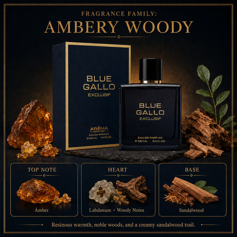 AROMA Blue Gallo Exclusive Amber With Depth Perfume